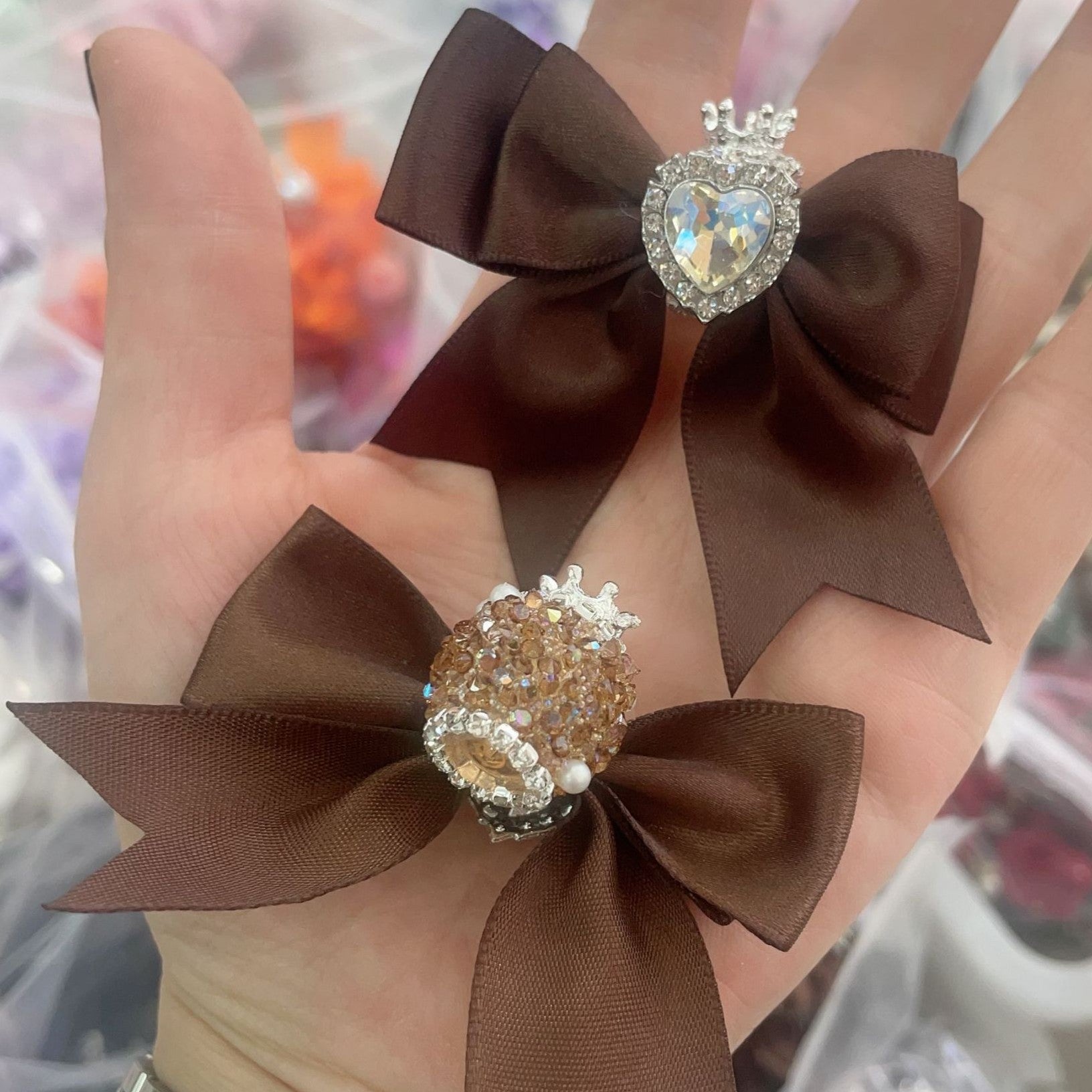 Fashion Crown & Sugar Bow Beads, DIY Phone Charm and Beaded Pen Accessories for Handmade Jewelry Crafts
