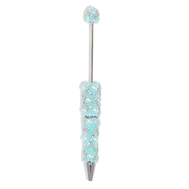 Sparkly Bubble Beaded Ballpoint Pens, Cute Iridescent Chain Bead Pens with Fine Glitter Beads for Girls and DIY Crafts