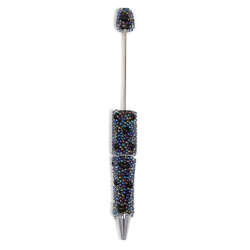 Cute Heart Bubble Beaded Ballpoint Pens, Sparkly Rhinestone Bead Pens with Fashionable DIY Beads for Girls and Craft Lovers