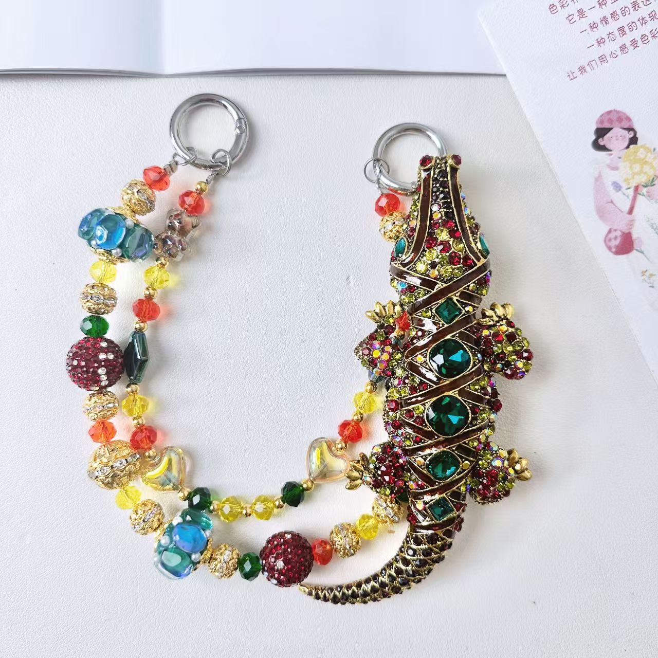 Luxury Handmade Beaded Phone Charm – Premium Rhinestone & Pearl Phone Strap（Pay $30 Deposithere, Discount automatically cut) Everything you choose in livestream please order here