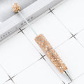 Colorful DIY Rhinestone Beaded Ballpoint Pens, Handmade Sparkly Plastic Bead Pens for Girls and Craft Projects