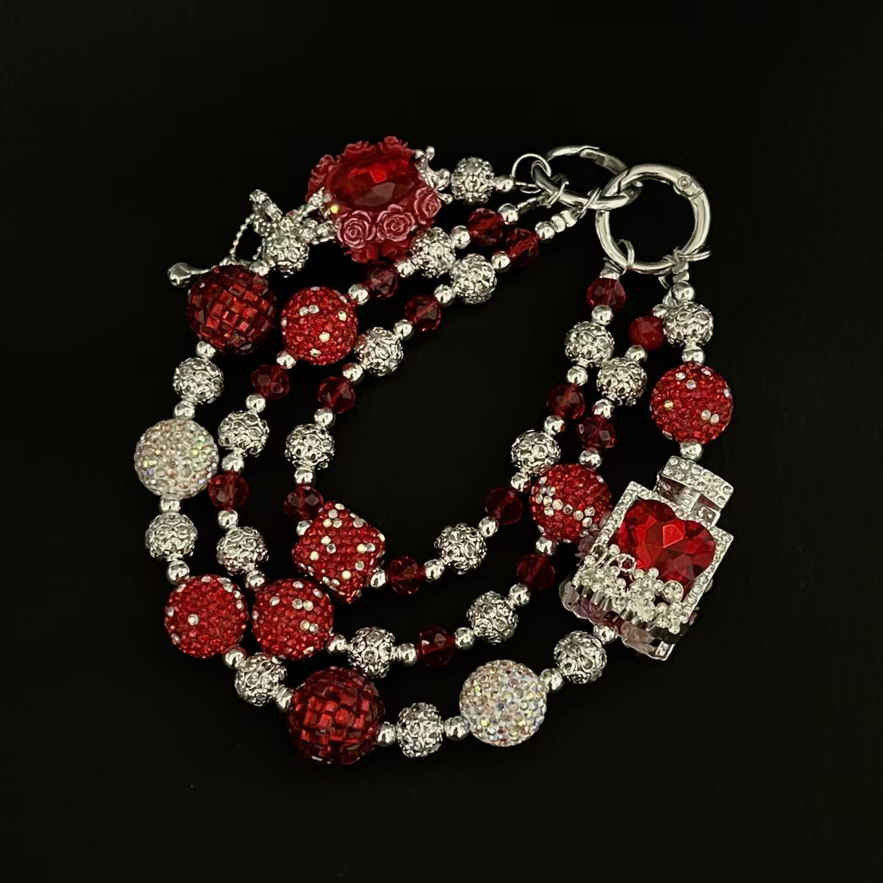 Luxury Handmade Beaded Phone Charm – Premium Rhinestone & Pearl Phone Strap（Pay $30 Deposithere, Discount automatically cut) Everything you choose in livestream please order here