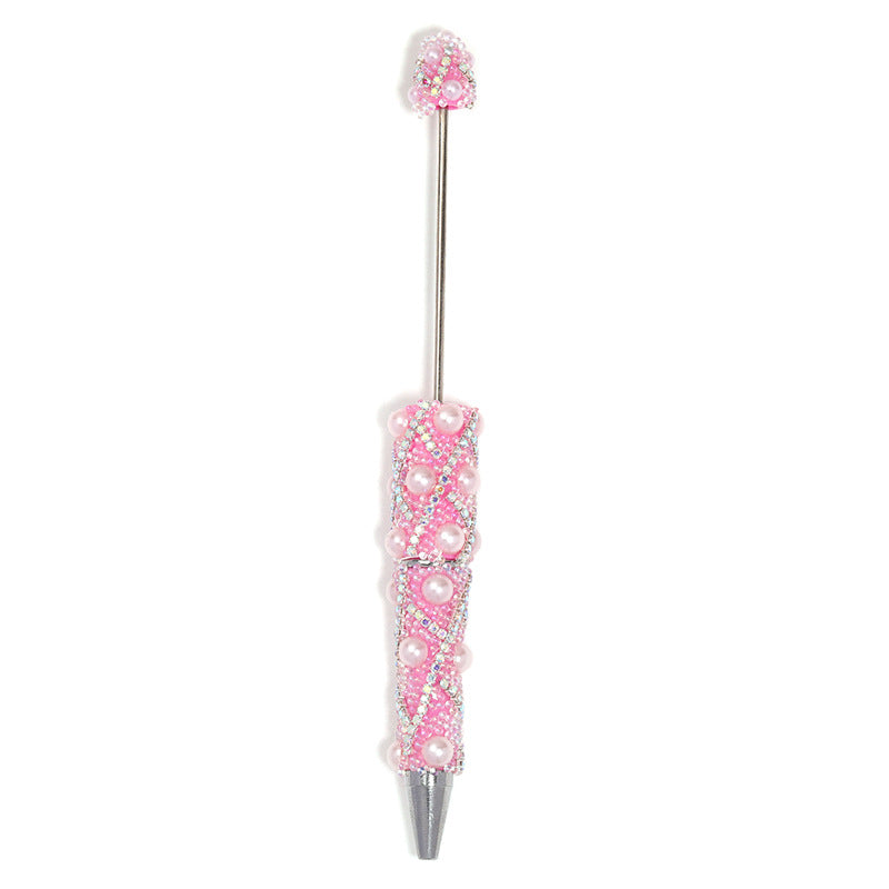 Sparkly Bubble Beaded Ballpoint Pens, Cute Iridescent Chain Bead Pens with Fine Glitter Beads for Girls and DIY Crafts