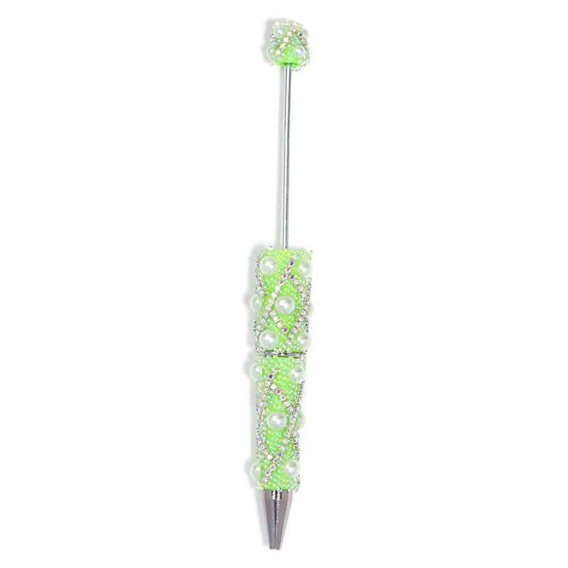 Sparkly Bubble Beaded Ballpoint Pens, Cute Iridescent Chain Bead Pens with Fine Glitter Beads for Girls and DIY Crafts