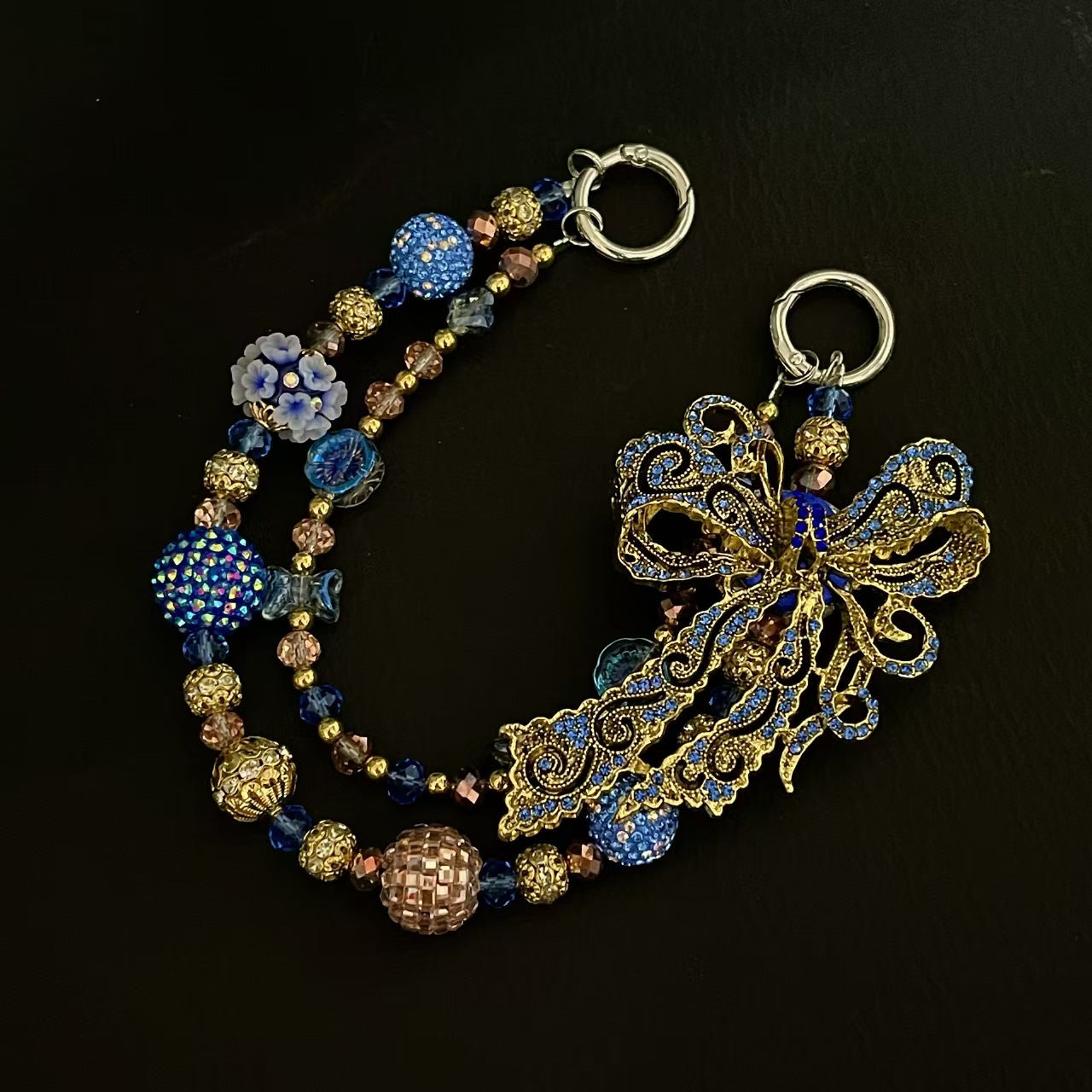 Luxury Handmade Beaded Phone Charm – Premium Rhinestone & Pearl Phone Strap（Pay $30 Deposithere, Discount automatically cut) Everything you choose in livestream please order here