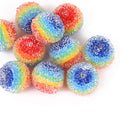 Resin Transparent Striped Candy Beads 16mm, Rainbow Chunky Bubblegum Bead, Round Sugar Beads, Loose Spacer Bead, for Adults Pens Jewelry Making DIY Bracelets Keychains Crafts (Mixed Color)