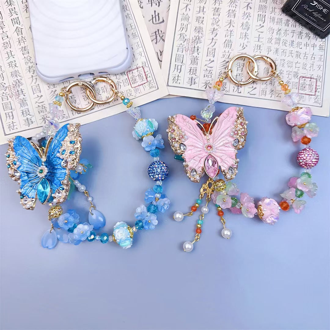 Luxury Handmade Beaded Phone Charm – Premium Rhinestone & Pearl Phone Strap（Pay $30 Deposithere, Discount automatically cut) Everything you choose in livestream please order here