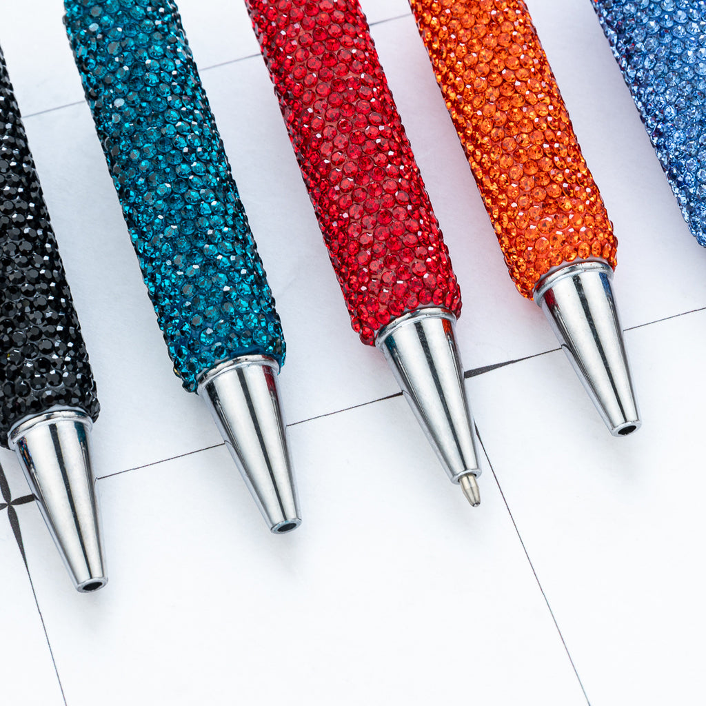 Creative DIY Full-Diamond Beaded Ballpoint Pen, Multicolor Plastic Beaded Pen, Handmade Diamond-Embedded Beaded Pen