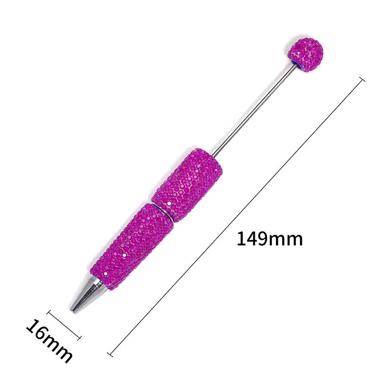 Creative DIY Sugar Beaded Ballpoint Pens, Sparkly Rhinestone Bead Pens with Colorful Beads for Girls and Craft Projects