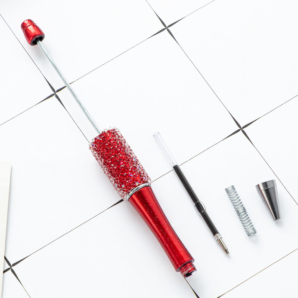 Creative DIY Sugar Beaded Ballpoint Pens, Sparkly Rhinestone Bead Pens with Colorful Beads for Girls and Craft Projects