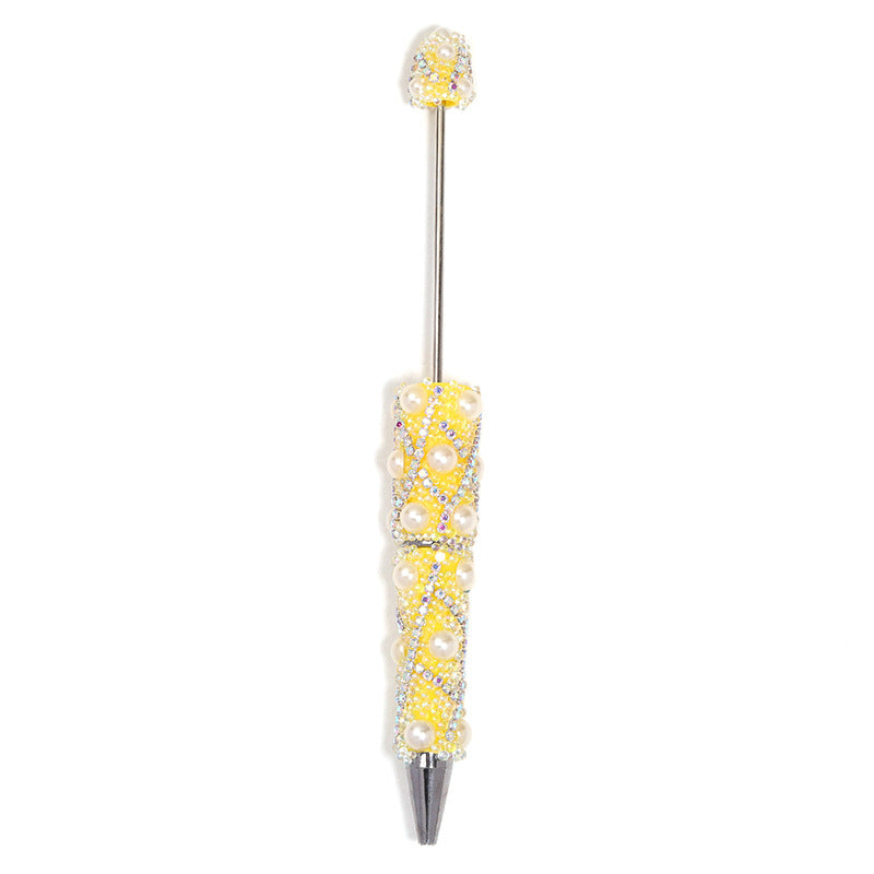 Sparkly Bubble Beaded Ballpoint Pens, Cute Iridescent Chain Bead Pens with Fine Glitter Beads for Girls and DIY Crafts