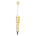 Sparkly Bubble Beaded Ballpoint Pens, Cute Iridescent Chain Bead Pens with Fine Glitter Beads for Girls and DIY Crafts