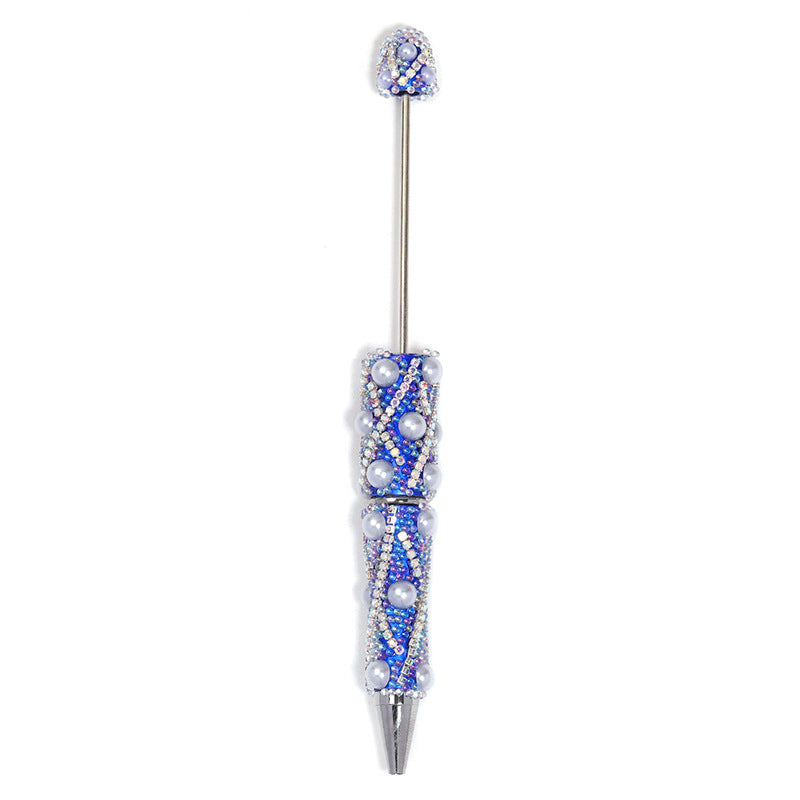 Sparkly Bubble Beaded Ballpoint Pens, Cute Iridescent Chain Bead Pens with Fine Glitter Beads for Girls and DIY Crafts