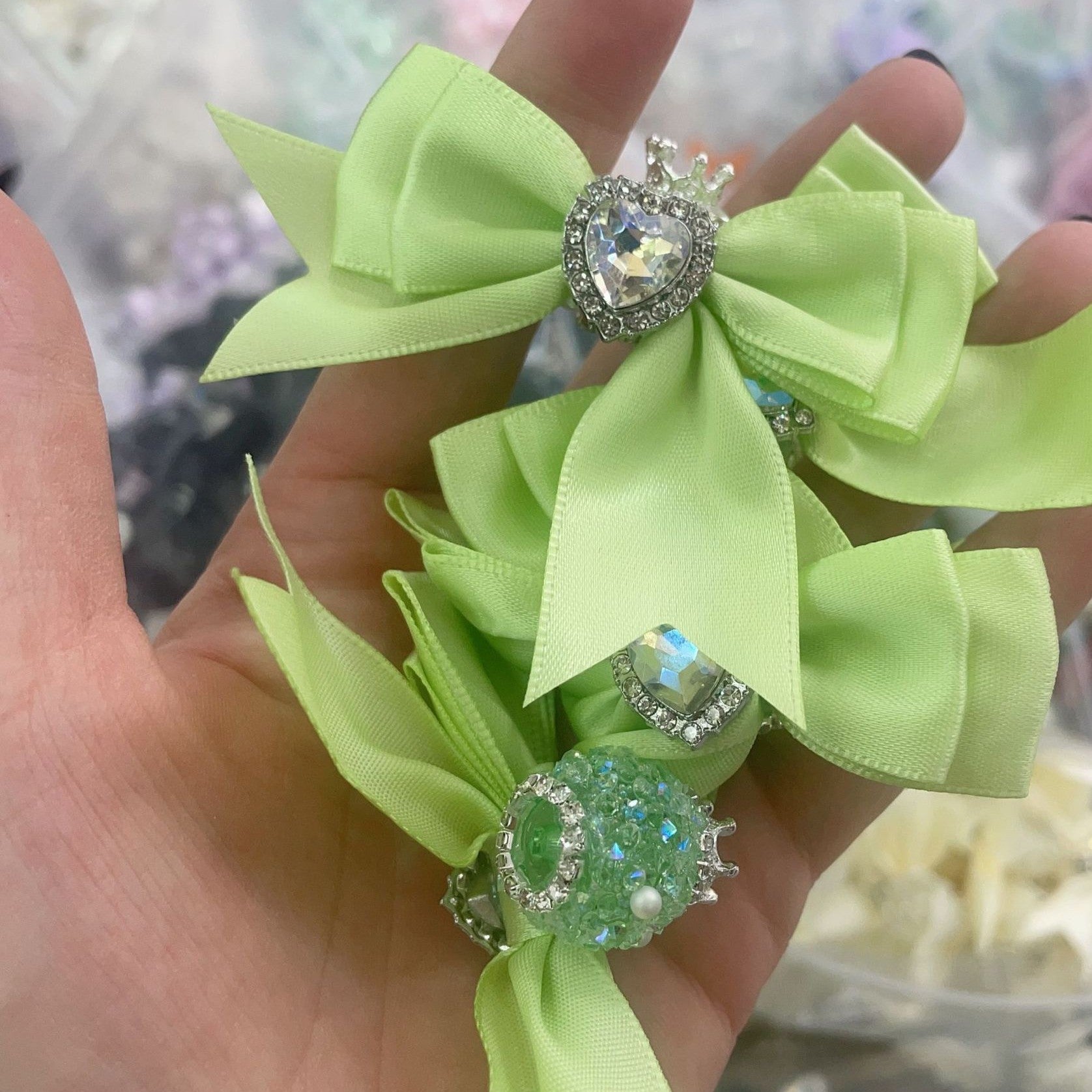 Fashion Crown & Sugar Bow Beads, DIY Phone Charm and Beaded Pen Accessories for Handmade Jewelry Crafts